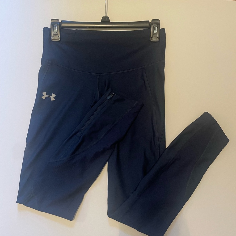 under armor compression leggings navy blue